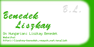 benedek liszkay business card